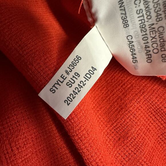 Madewell Texture & Thread Red-Orange Apron Tank Top Square Neck Spaghetti Size S - Picture 10 of 10